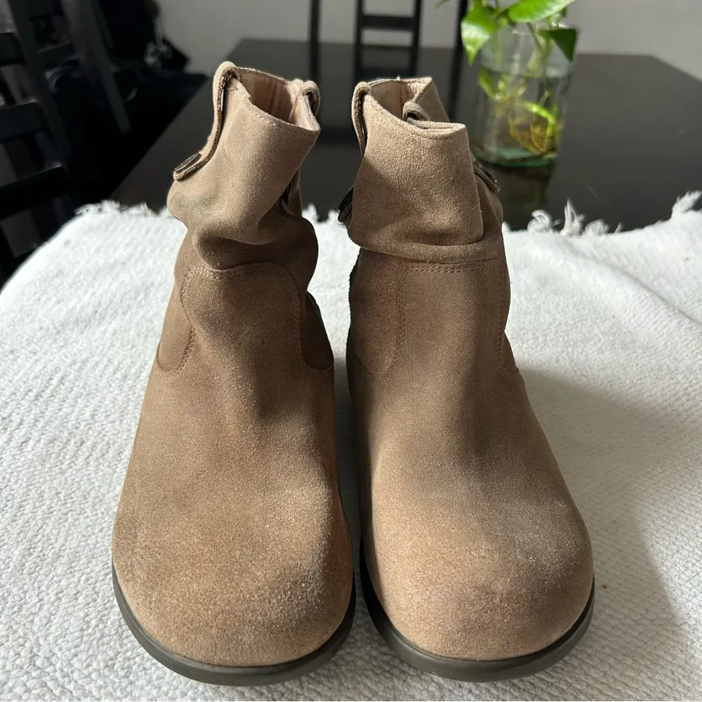 Birkenstock Tan Suede Boots - Image 3