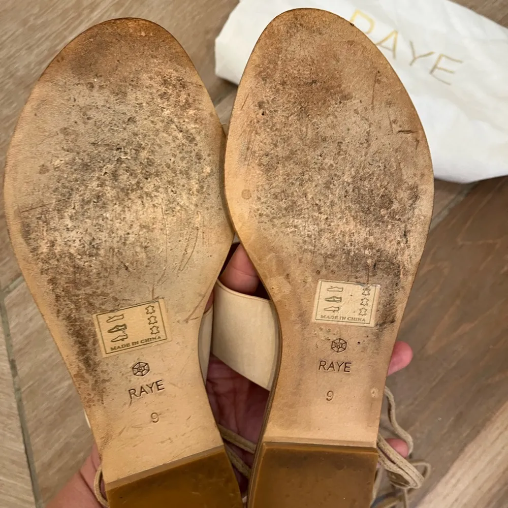 Raye Sierra Sandals Lace Up Nude Leather 9 Revolve - Image 9