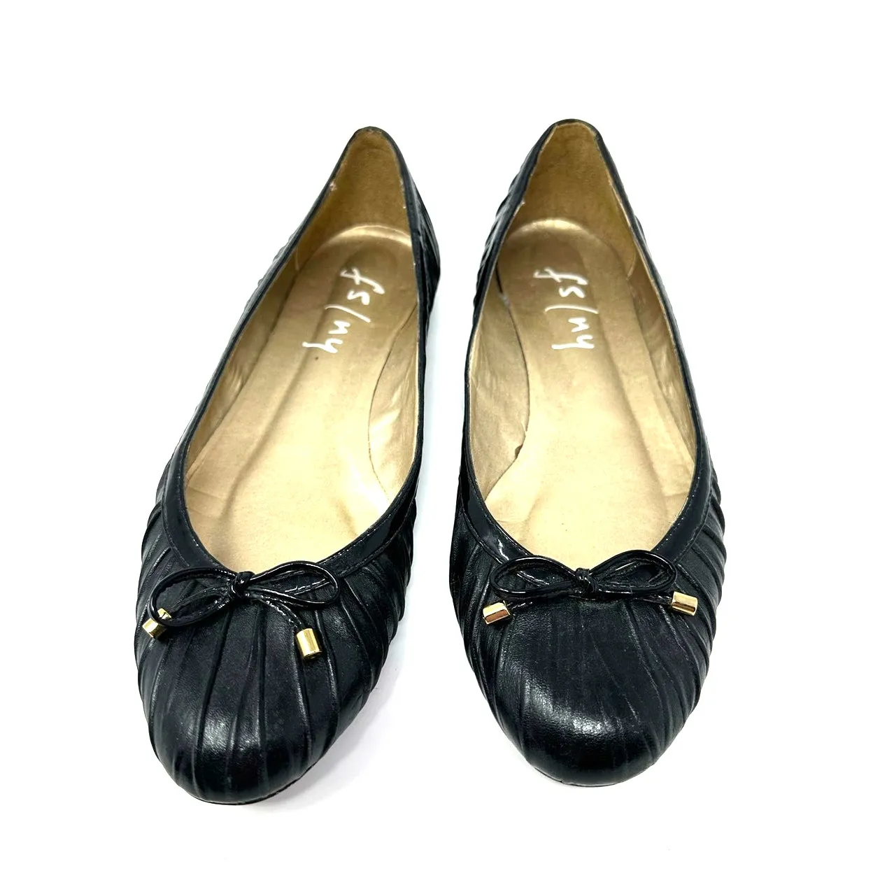 fs/ny Size 6 Flats Black Ballet Slip‎ on Bow Tie Solid Casual Everyday Basic - Image 10