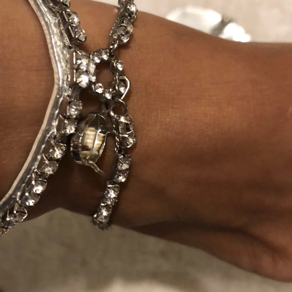 Size 11 Wild Rose silver heels. - Image 2