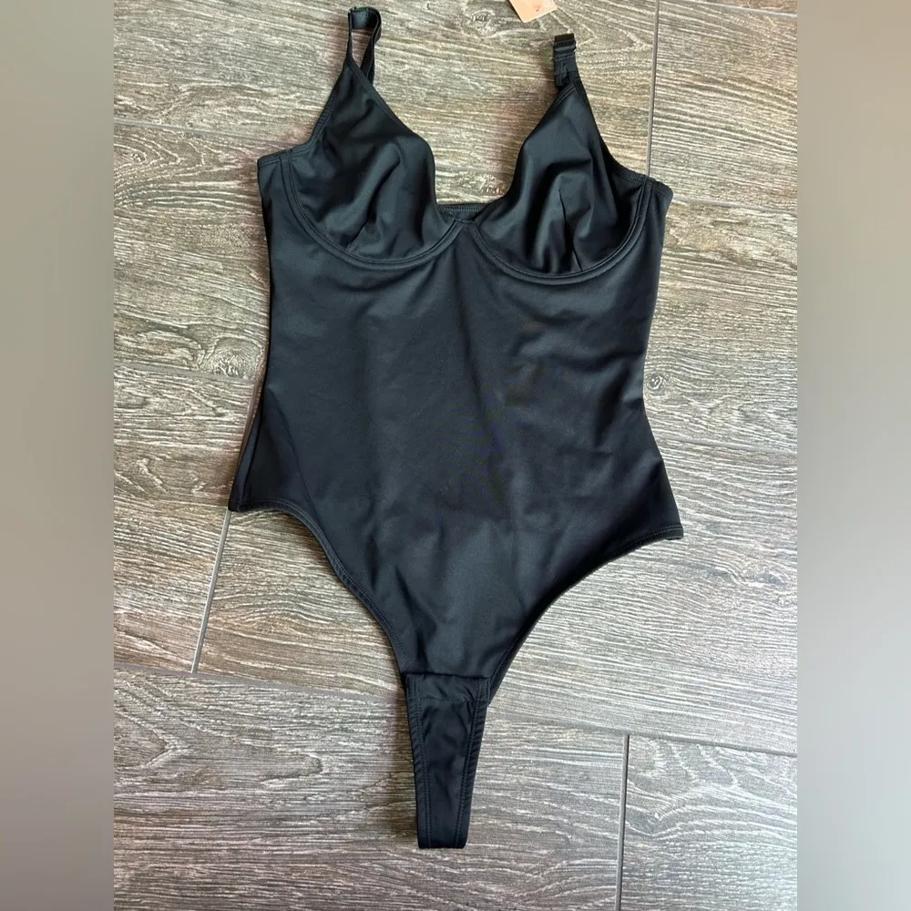 NEW FeelinGirl Bodysuits Tummy Control Shapewear Bodysuit Thong S Black - Image 4