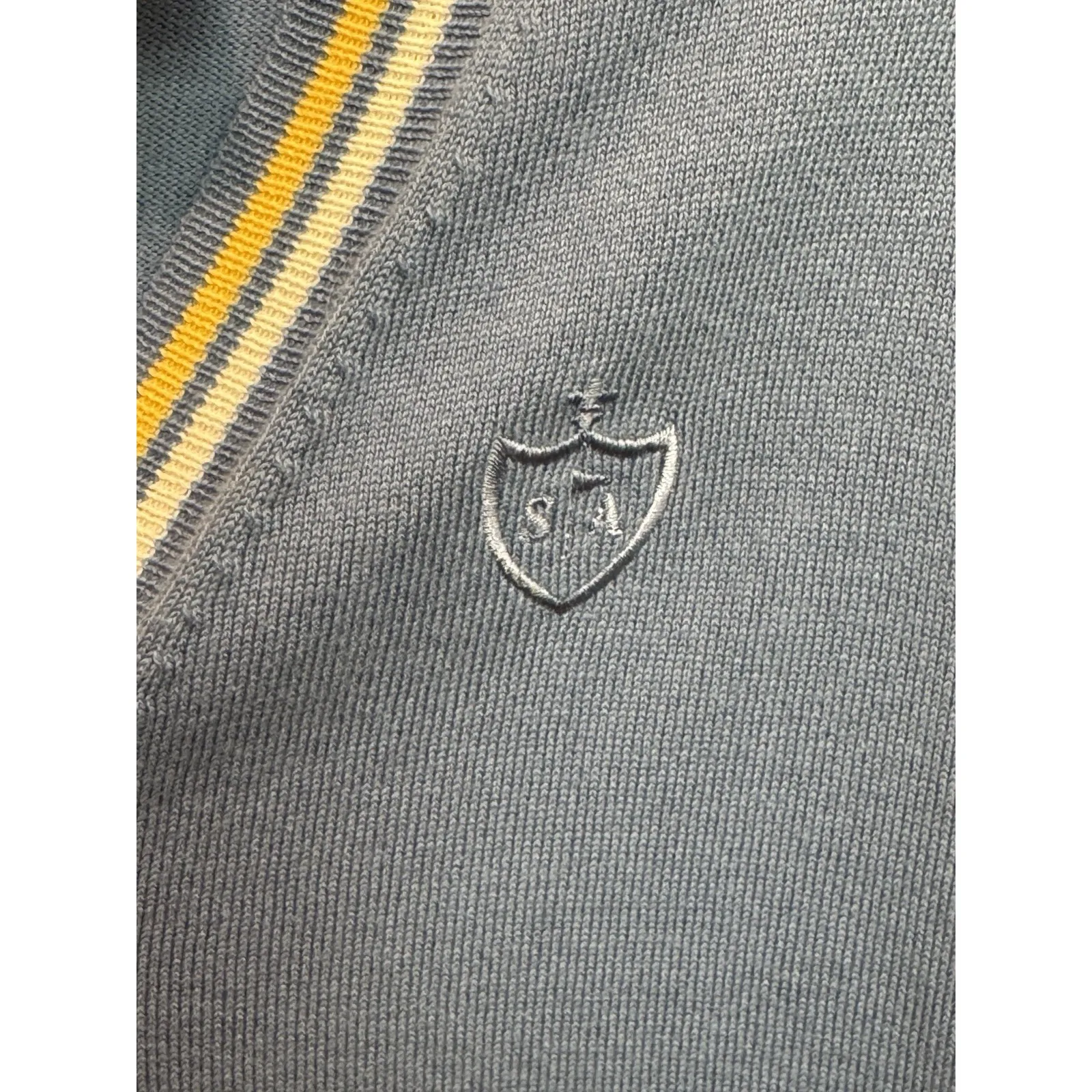 St. Aumont Golf Cardigan Women's Large Light Blue Long Sleeve V - Image 4