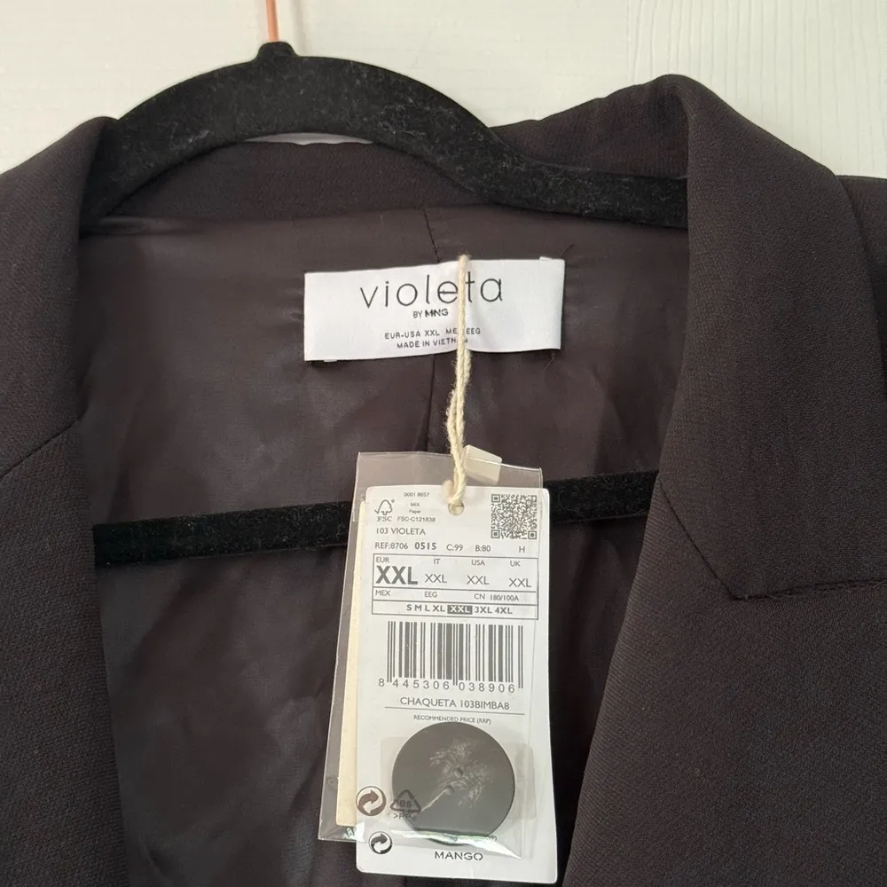 Mango MNG Violeta Black Blazer NWT - Image 3