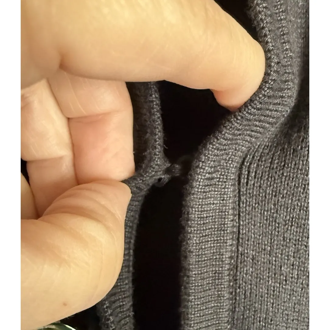 Chicos 3 US XL Black Button Front Cardigan‎ Knit Career Preppy Going Out Travel - Image 3