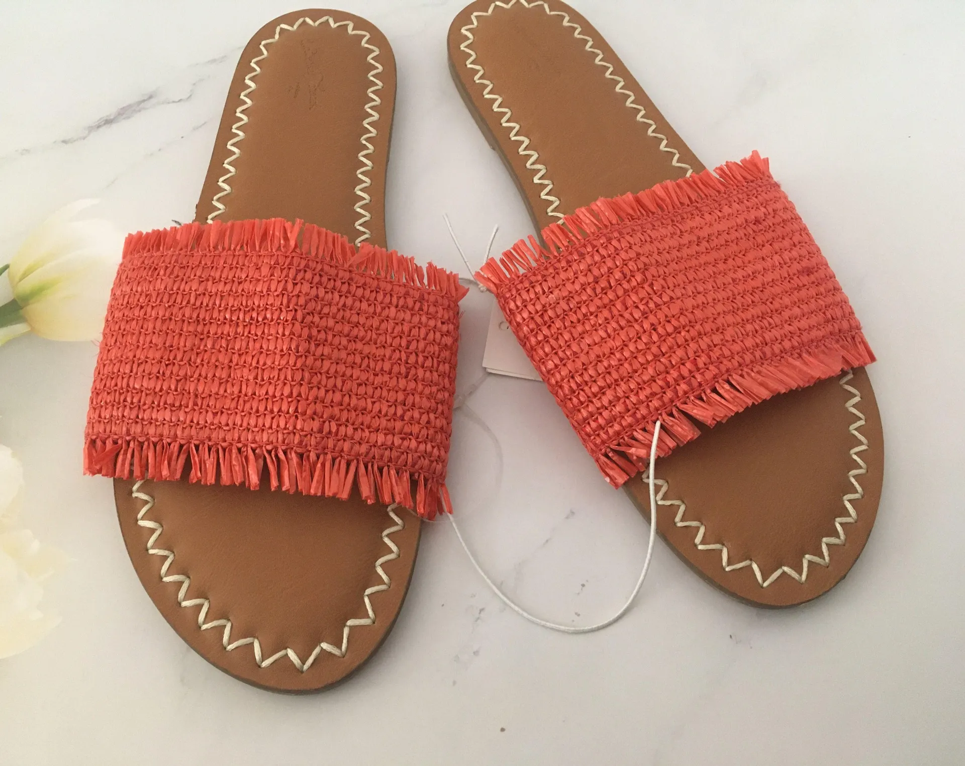 Red Sandals, Size 9 1/2 - Image 2