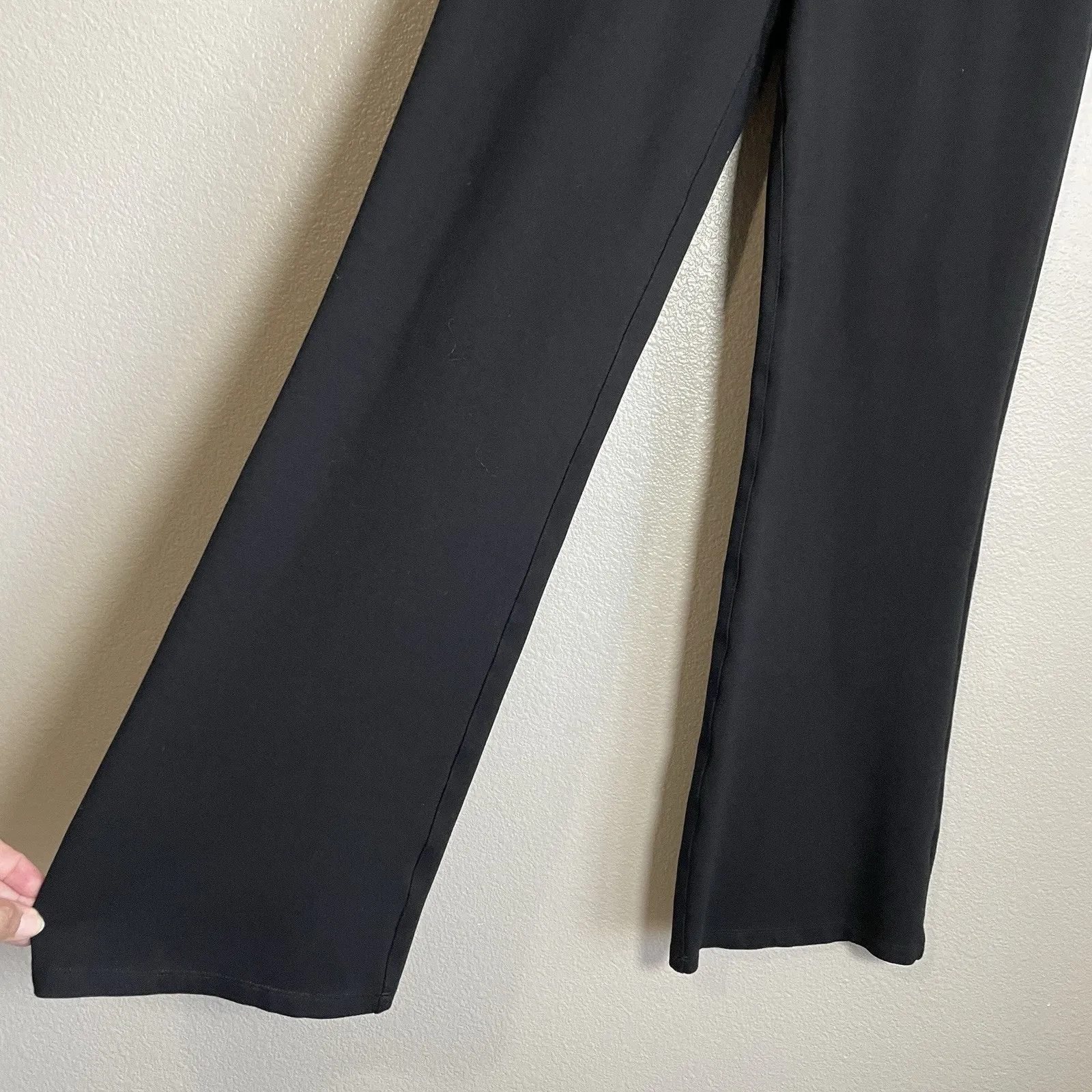 Quince Pull-On Trousers Women Medium Black Stretch Work Pants Soft Comfort - Image 3