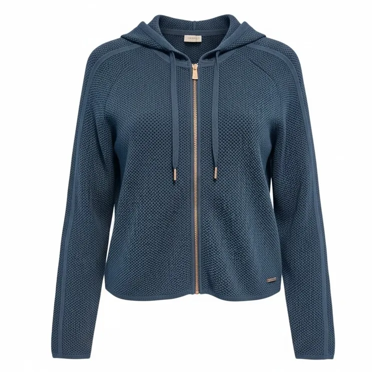 Sweaty Betty Navy Blue Mesh Zip-Up Hoodie Jacket Size XS Extra Small Athleisure - Image 8