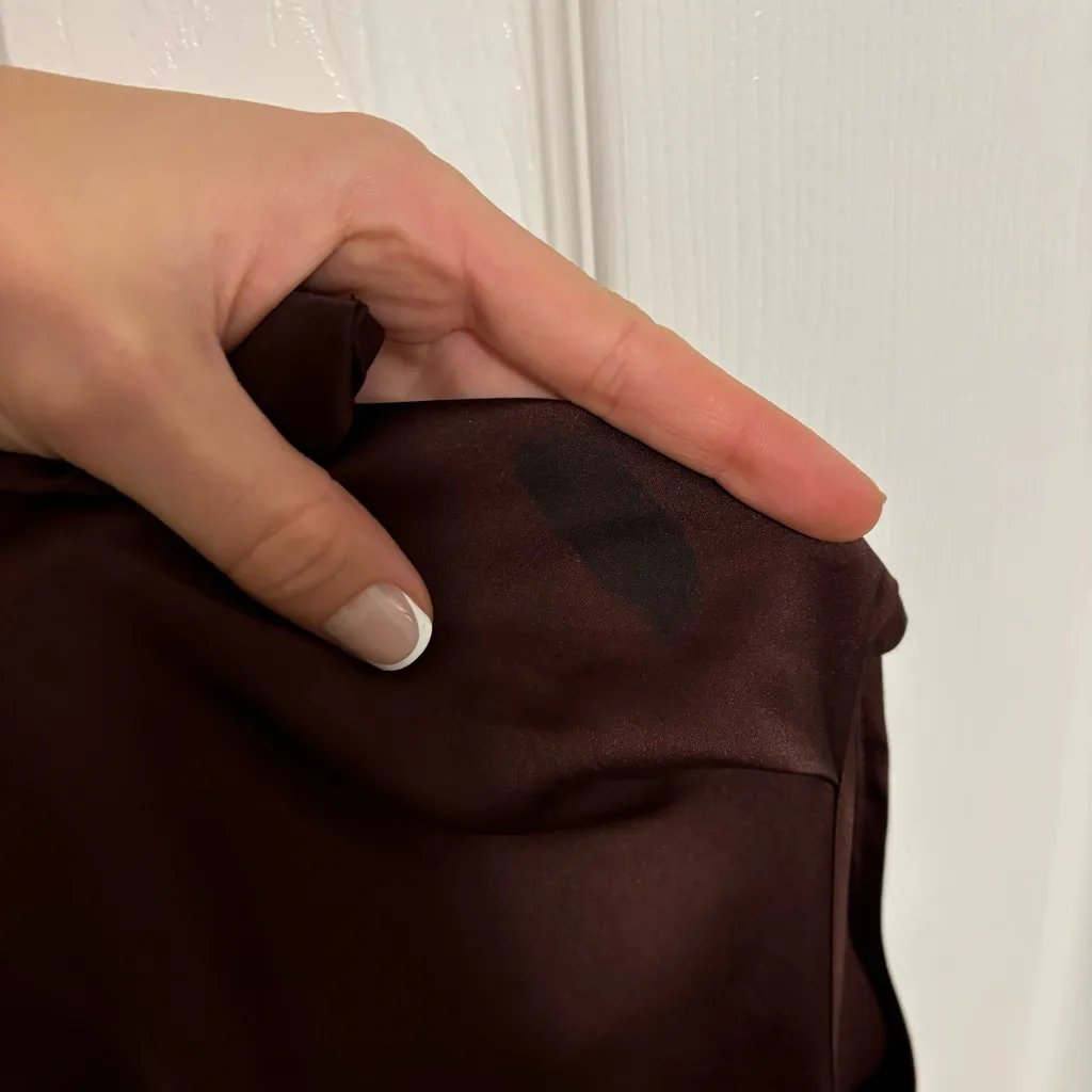 Lioness Brown Satin Mini Dress - Image 11