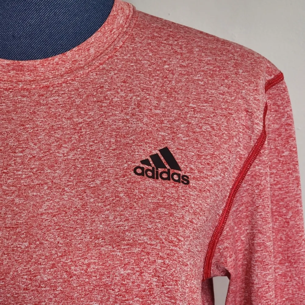 Adidas Climalite Heathered Red Long Sleeve Top - Image 2