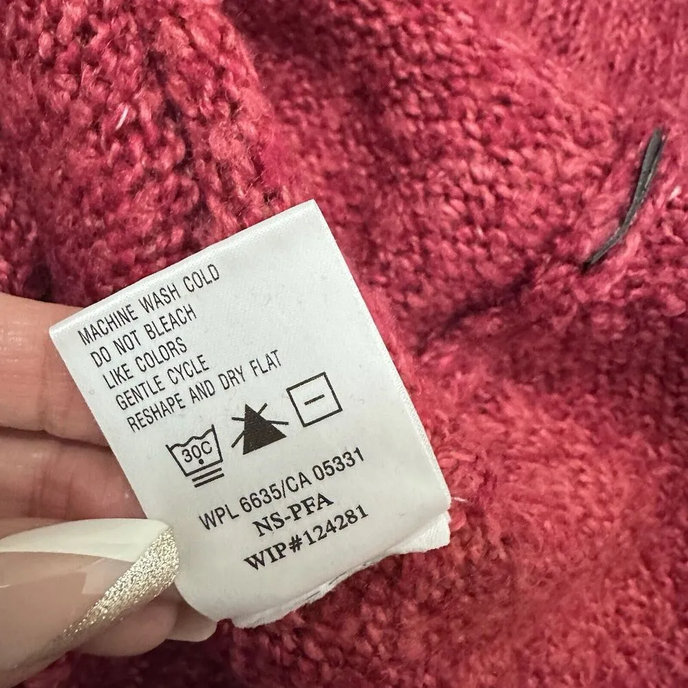 Woolrich  Sweater Womens Ruby Lambswool 1/4 Zip Mock Neck Slub Knit Cabin Gorp L - Image 5