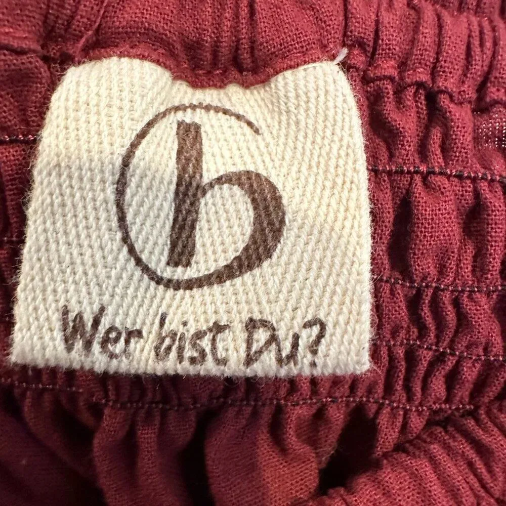 Wer bist du? Harem Pants with Patterned Cuffs Burgundy One Size Brown Size undefined - Image 14