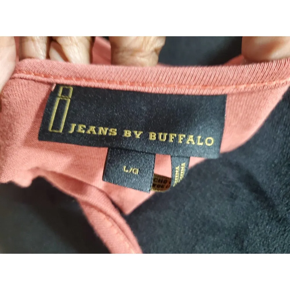 Jeans By Buffalo Pink Rayon Scoop Neck Sleeveless Dressy TankTop Blouse Size L/G - Image 7