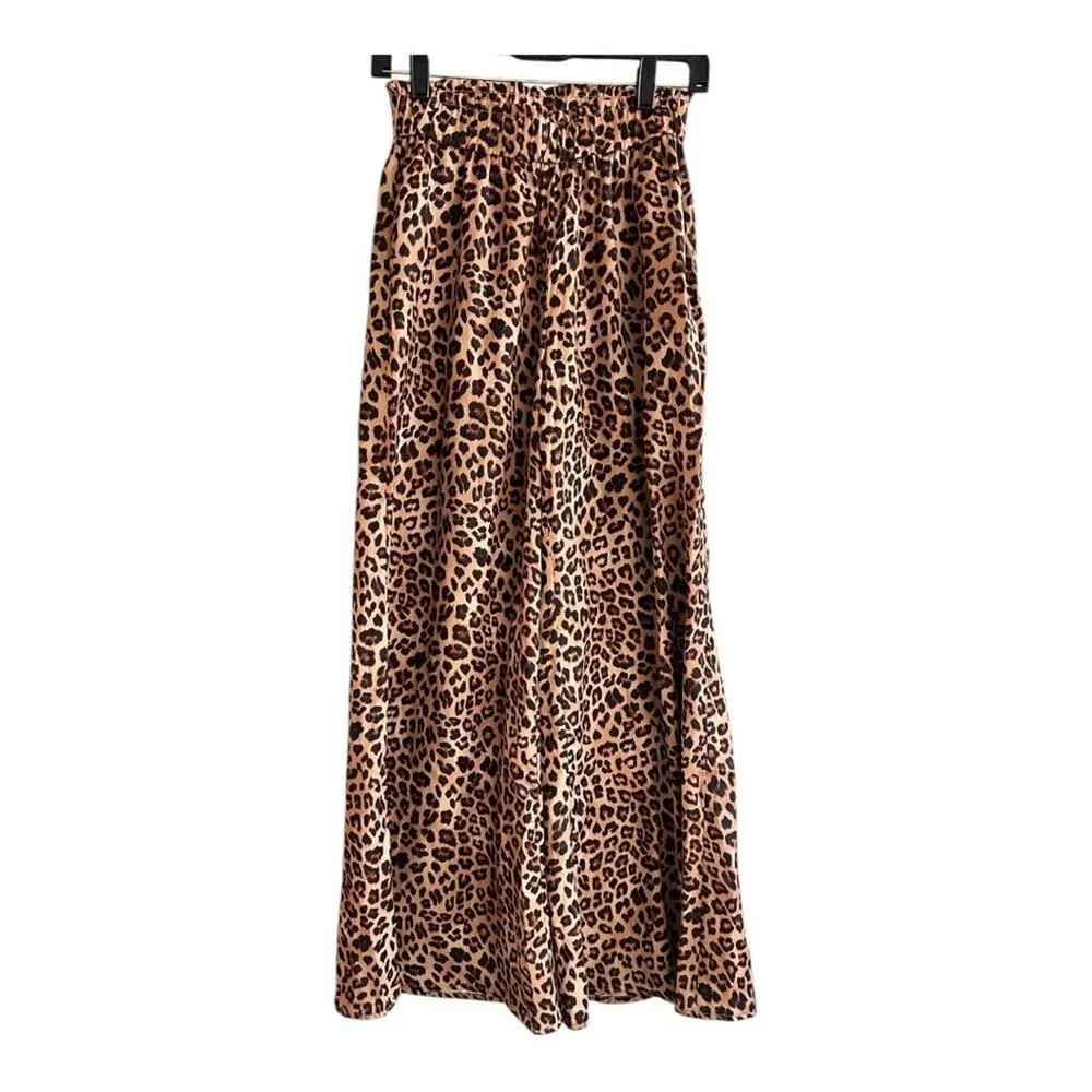 leopard print palazzo pants XS - Image 4