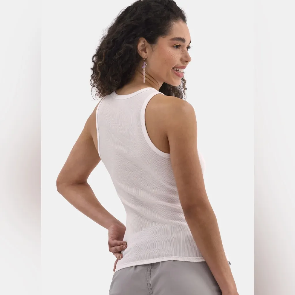 NO BOUNDARIES White Tank Top Size XXL 20 Ribbed Cotton Polyester Spandex NWOT - Image 4