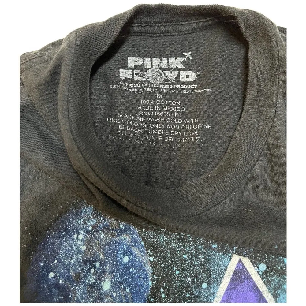 Pink Floyd Dark Side Of The Moon Womens DIY Cropped Band Tee Shirt Black M - Image 8