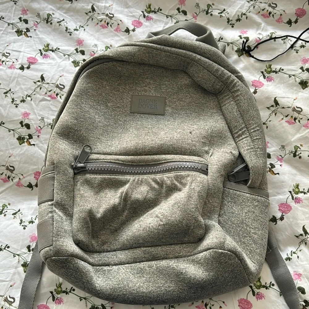 Dagne Dover Heather Grey Neoprene Medium Backpack - Image 2