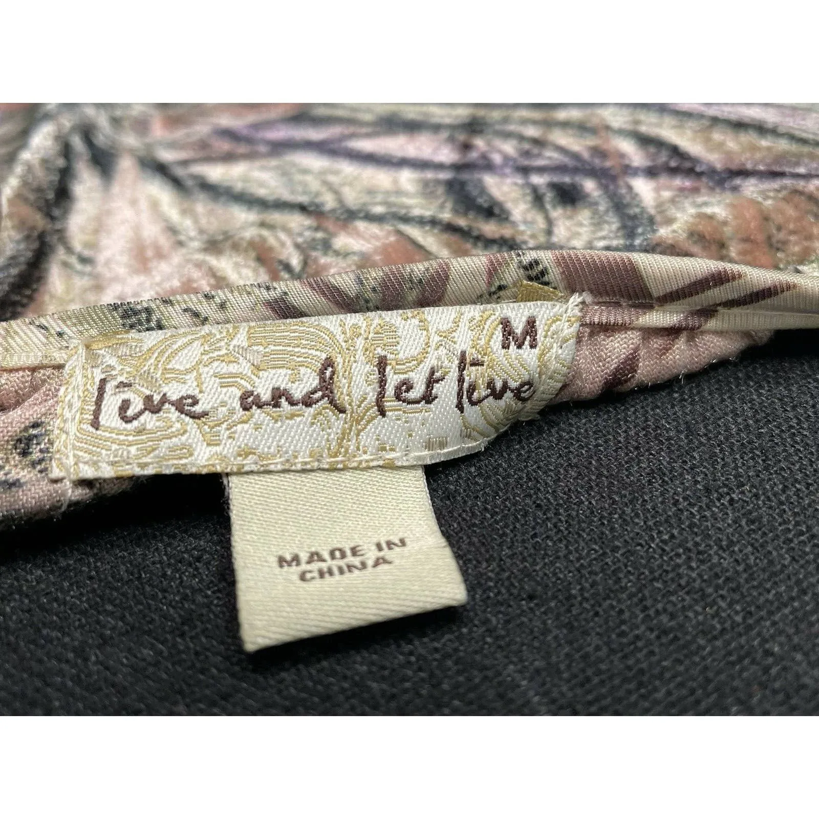 Live And Let Live Velour Top SZ Medium - Image 6