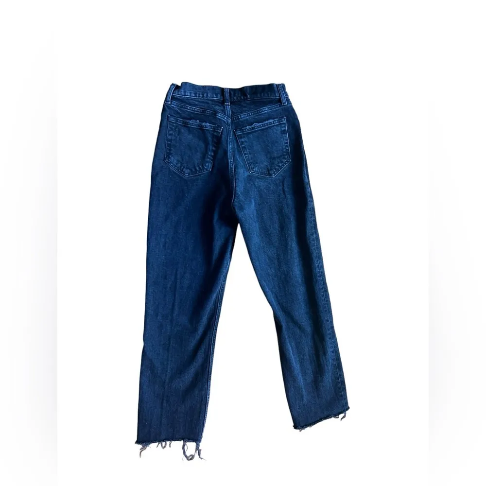 Abercrombie & Fitch Asymmetric crisscross The Dad High Rise Black Jeans 25/0​ - Image 14