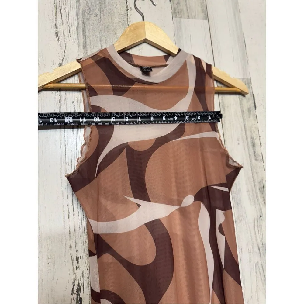 Maxi mesh brown dress - Image 6