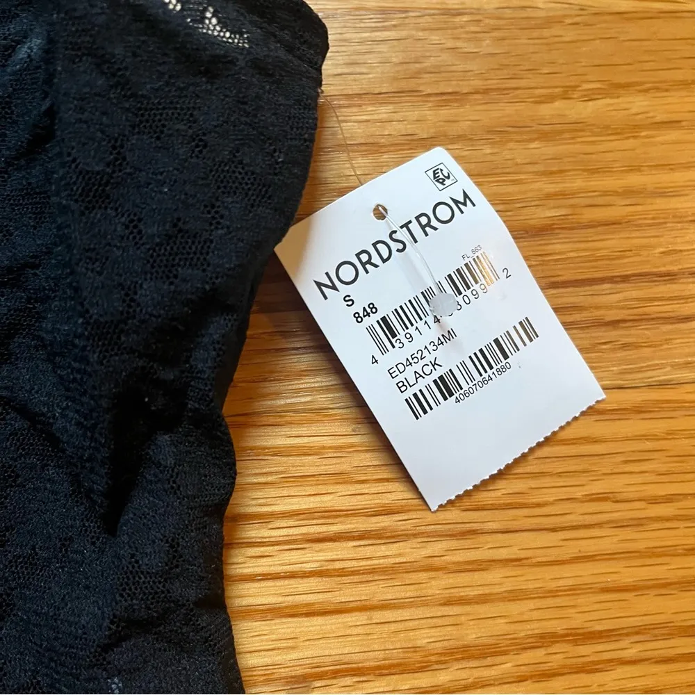 Open Edit black lace thong back bodysuit size small - Image 4