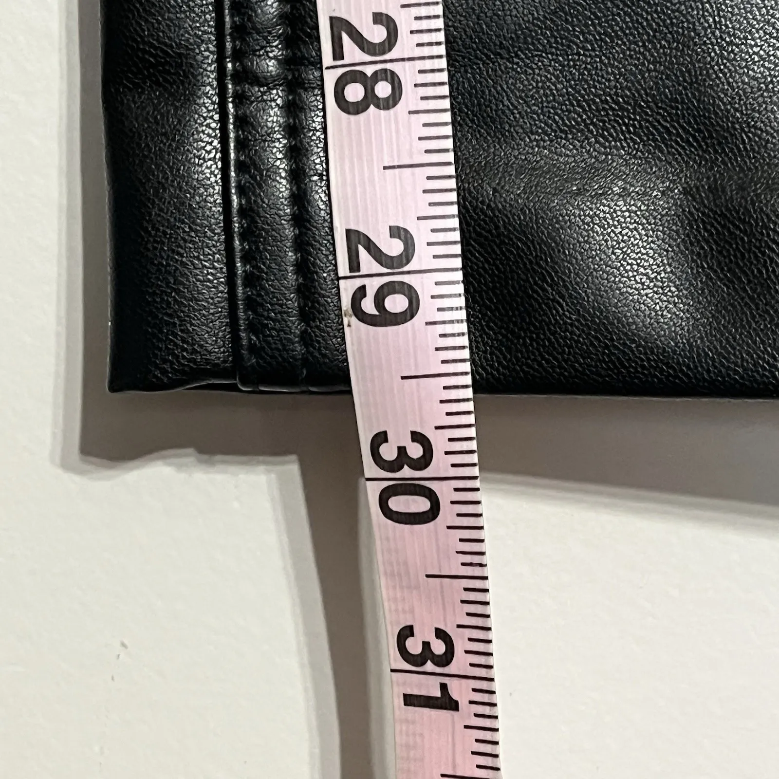 Abercrombie & Fitch Curve Love Vegan Leather 90s Straight Pant Size 33 16 S - Image 8