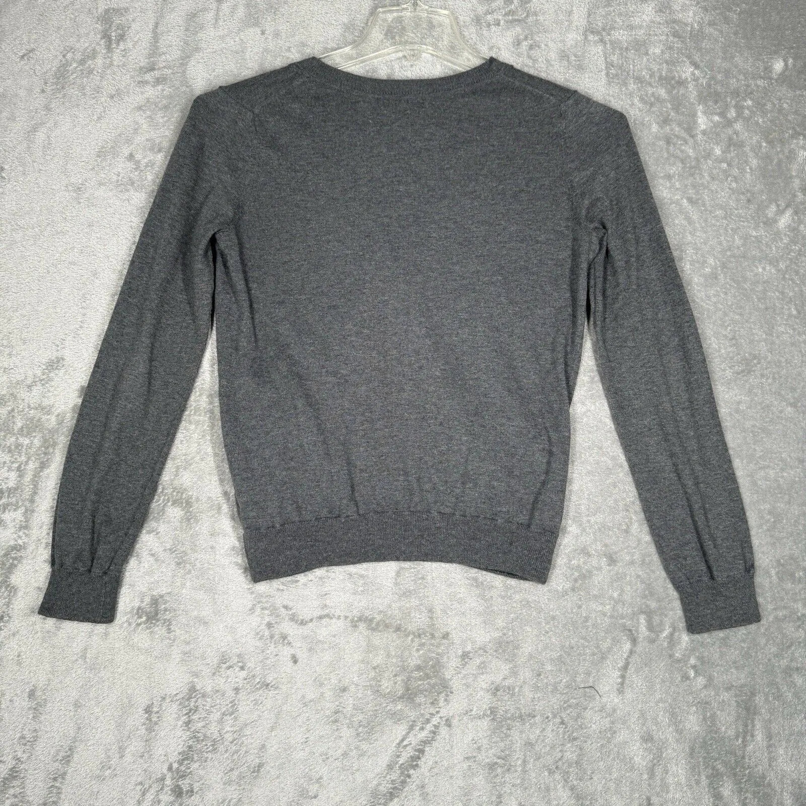Gap Sweater Women Small Gray Cardigan Casual Office Neutral‎ Minimalist Preppy - Image 3