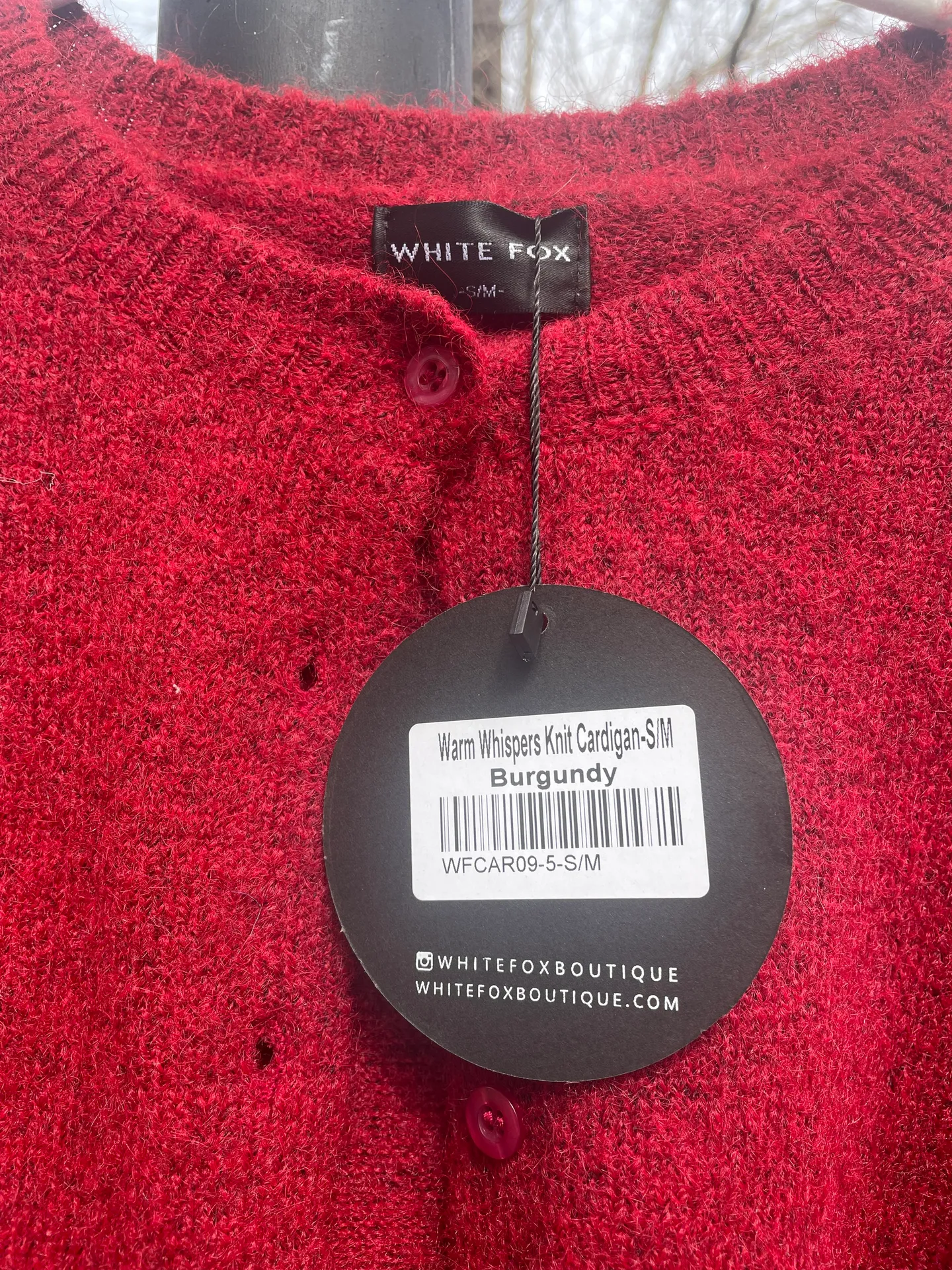 White Fox Boutique Cardigan Red - Image 5