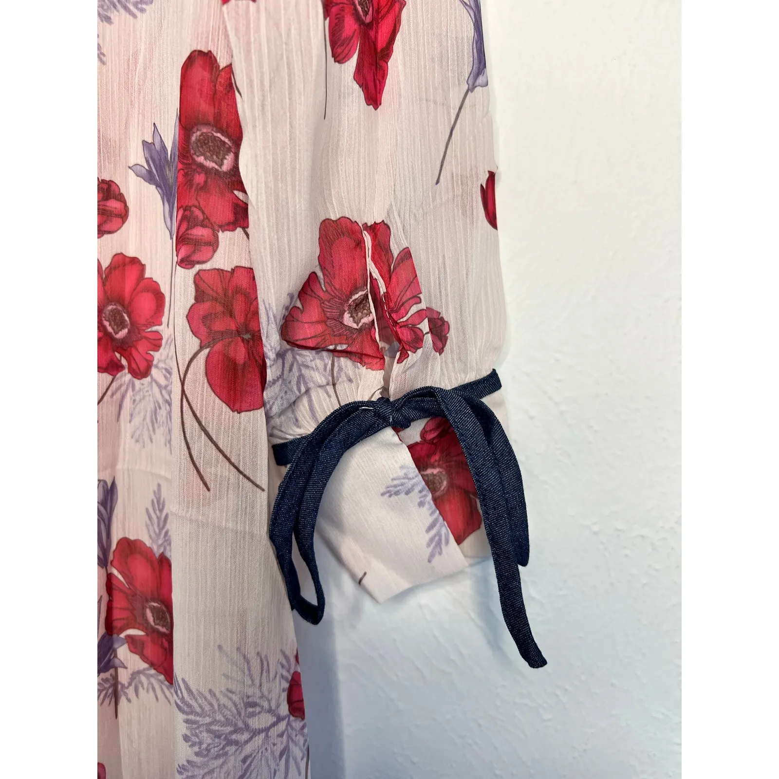 Endless Rose Sheer Floral Kimono Robe Boho Layering Duster Small - Image 7