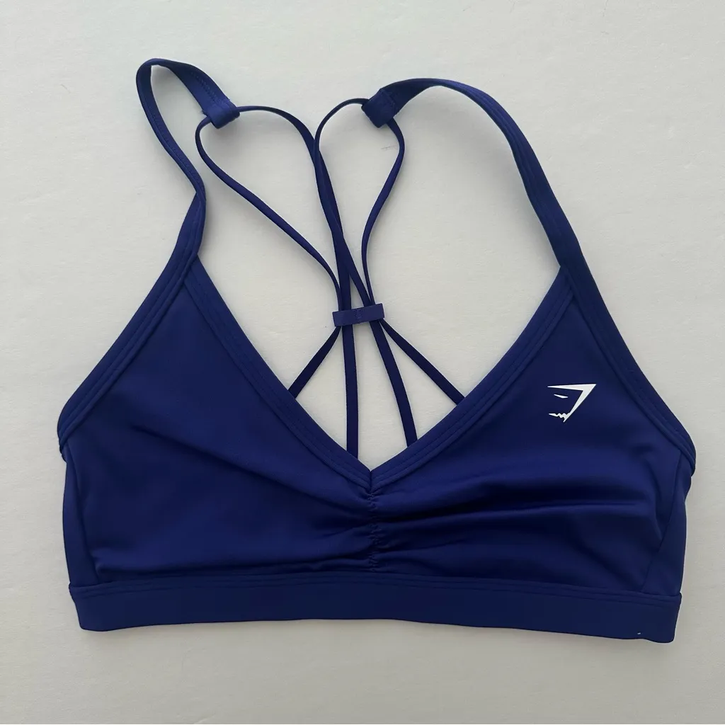 Gymshark S Strappy Back Light Support Sports Bra & Ruched Strappy Sports Bra Set - Image 2