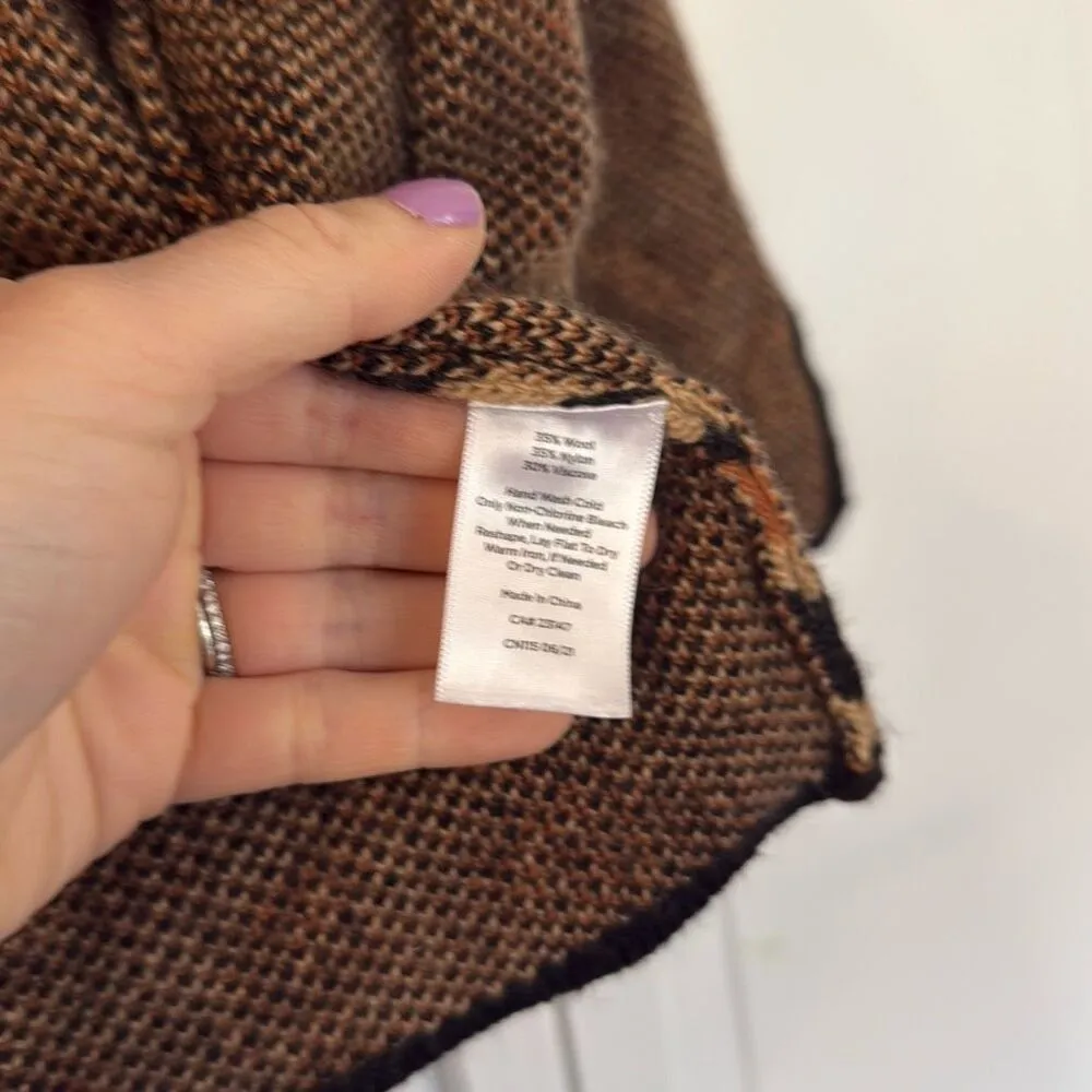 Talbots wool blend leopard sweater blazer cardigan small petite - Image 5