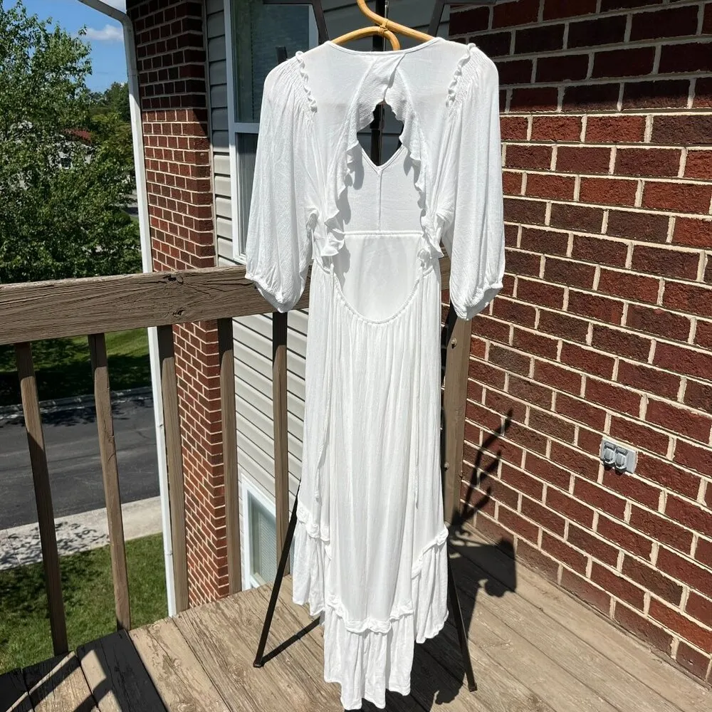 Umgee White Flowy Dress Women's Small - Image 4