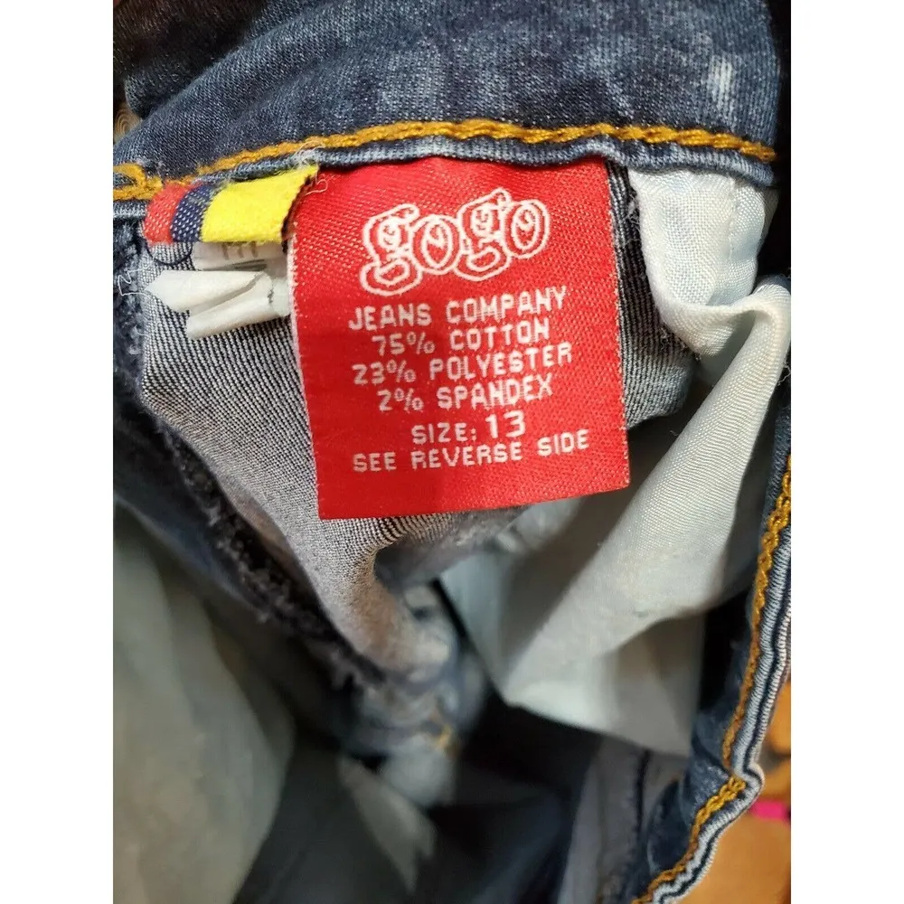 Gogo Stars Women Denim Blue Cotton Mid Rise Skinny Leg Casual Jeans Pant Size 13 - Image 9