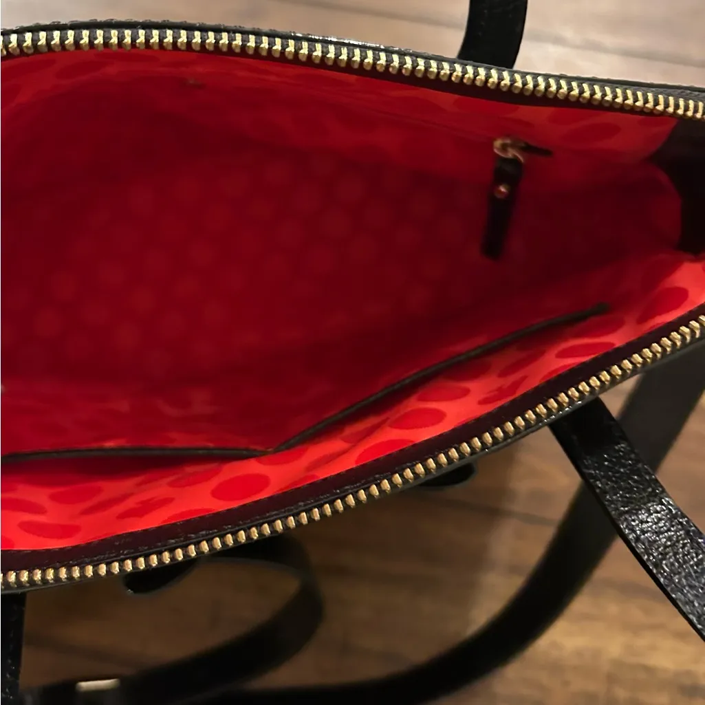 Kate Spade New York Black Bow Saffiano Leather Julita Kirk Park Satchel Bag - Image 13