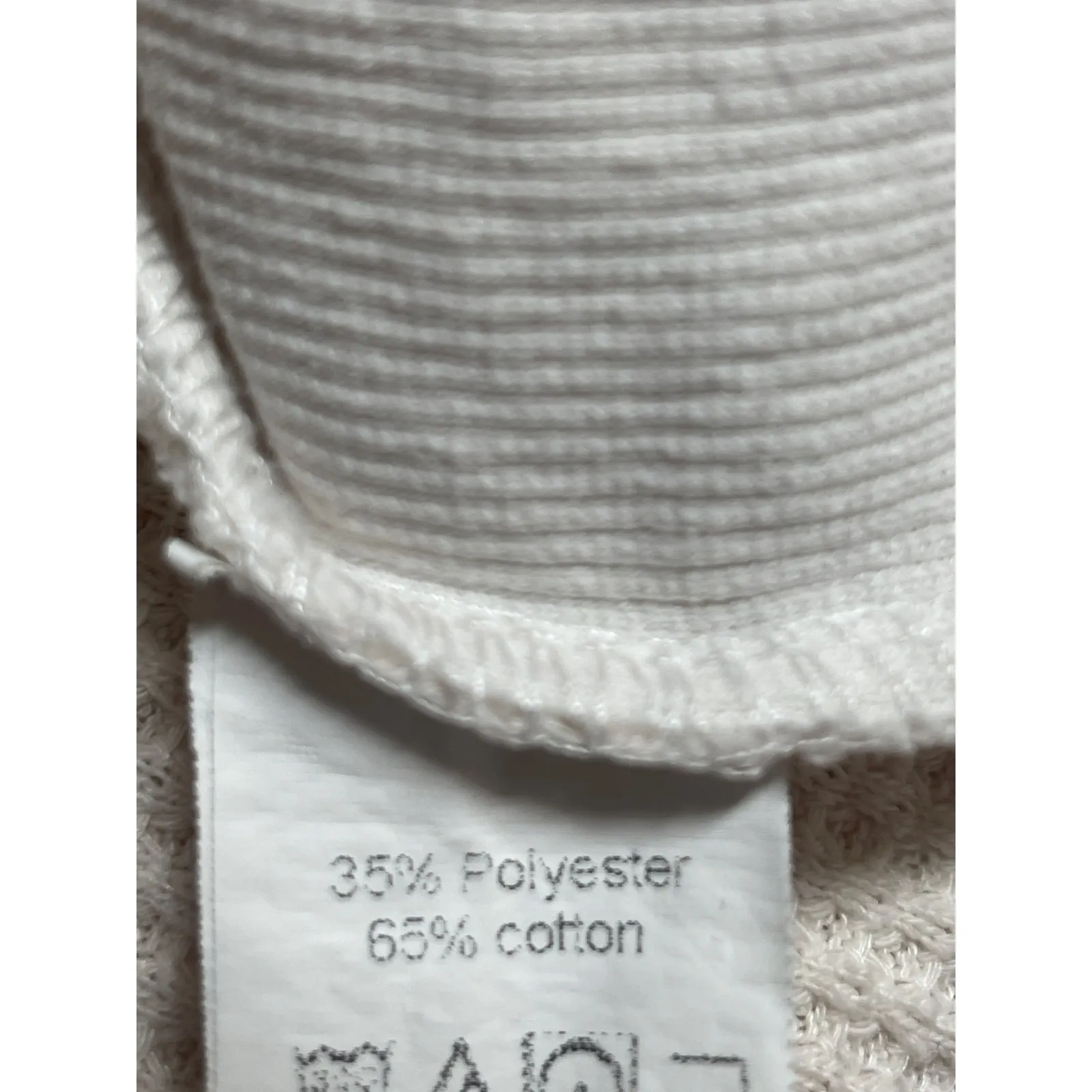 Women's White Waffle Knit Thermal Pocket Long Sleeve Button Down Shirt Top Sz M Size M - Image 4