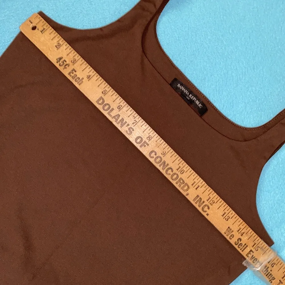 BANANA REPUBLIC tank top bodysuit thong snap style rich dark brown NEW size S - Image 9