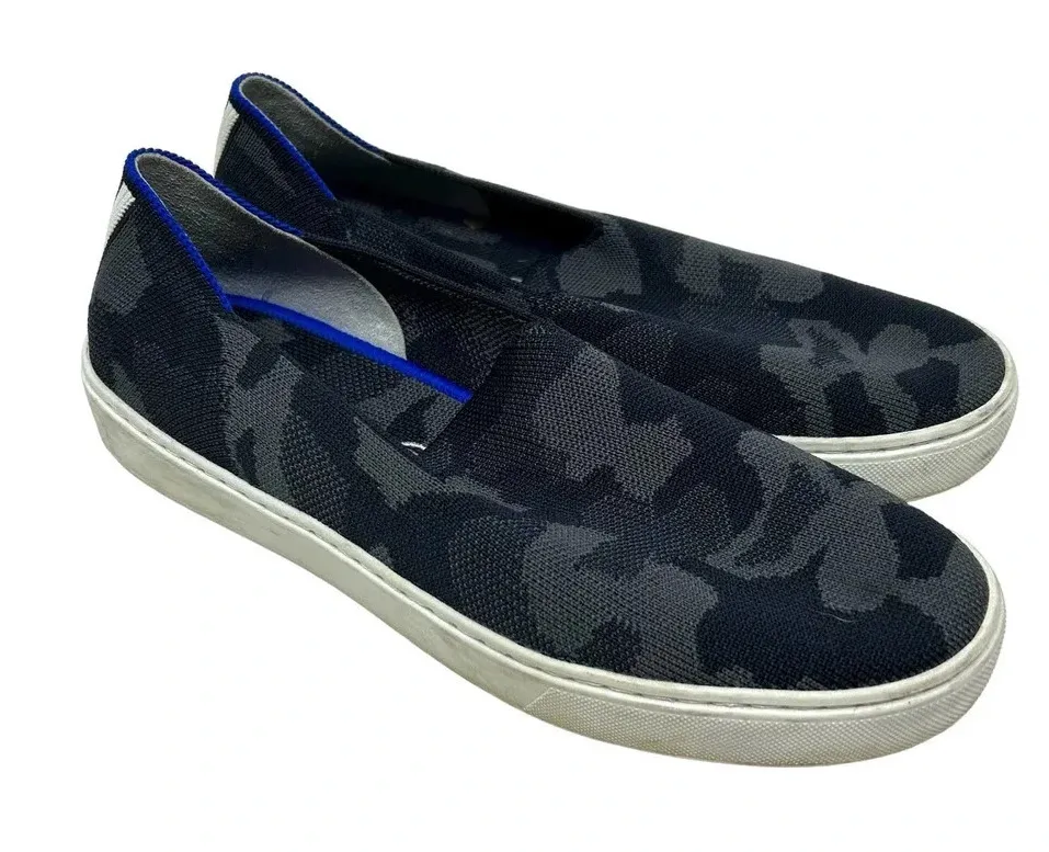 Rothy's The Original Slip On Sneaker Gray Black Camo Print Size US 8 - Image 1