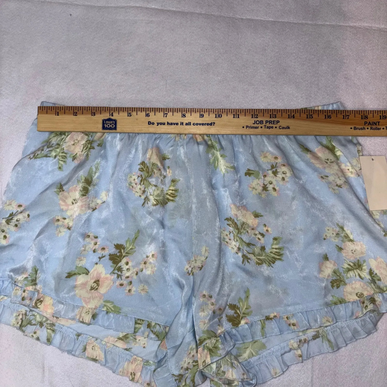 Abound Blue Floral Cami‎ Top and Shorts Pajama Set Womens L Sleepwear Loungewear - Image 4