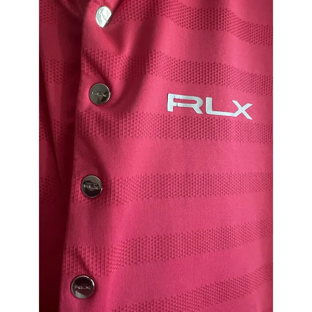 RLX RALPH LAUREN Size L Pink Polo Golf Tailored Fit Piqué Sleeveless New Size L - Image 3
