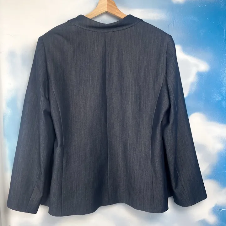 Tahari ASL classic work wear blazer Gray Size 16W - Image 5