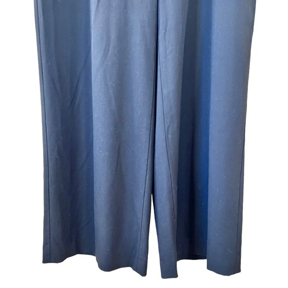 Lafayette 148 Black Wide Leg Trouser Pants Brass Buttons Nautical Size 10 - Image 3