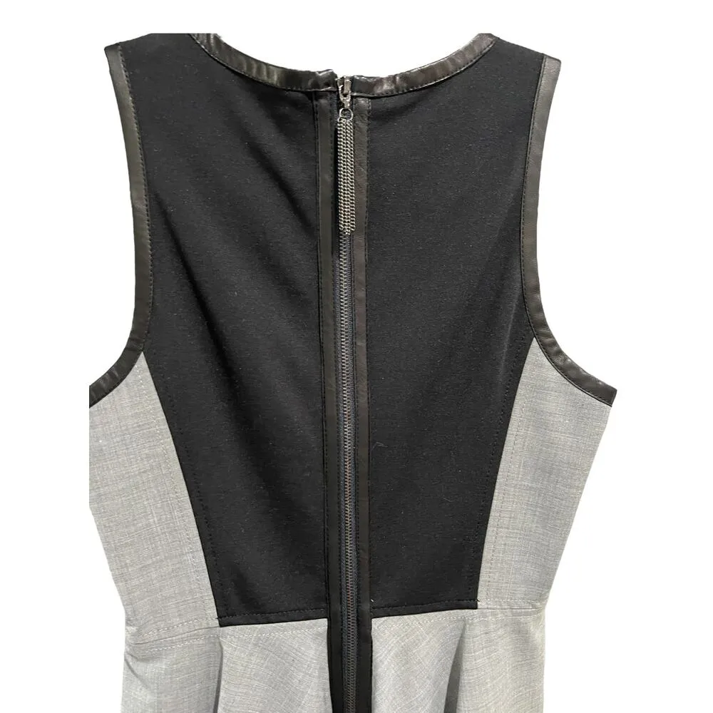 Revolve Rebecca Taylor Fit & Flare Leather Trim Mini Dress Size 2 $350 Stretch - Image 6