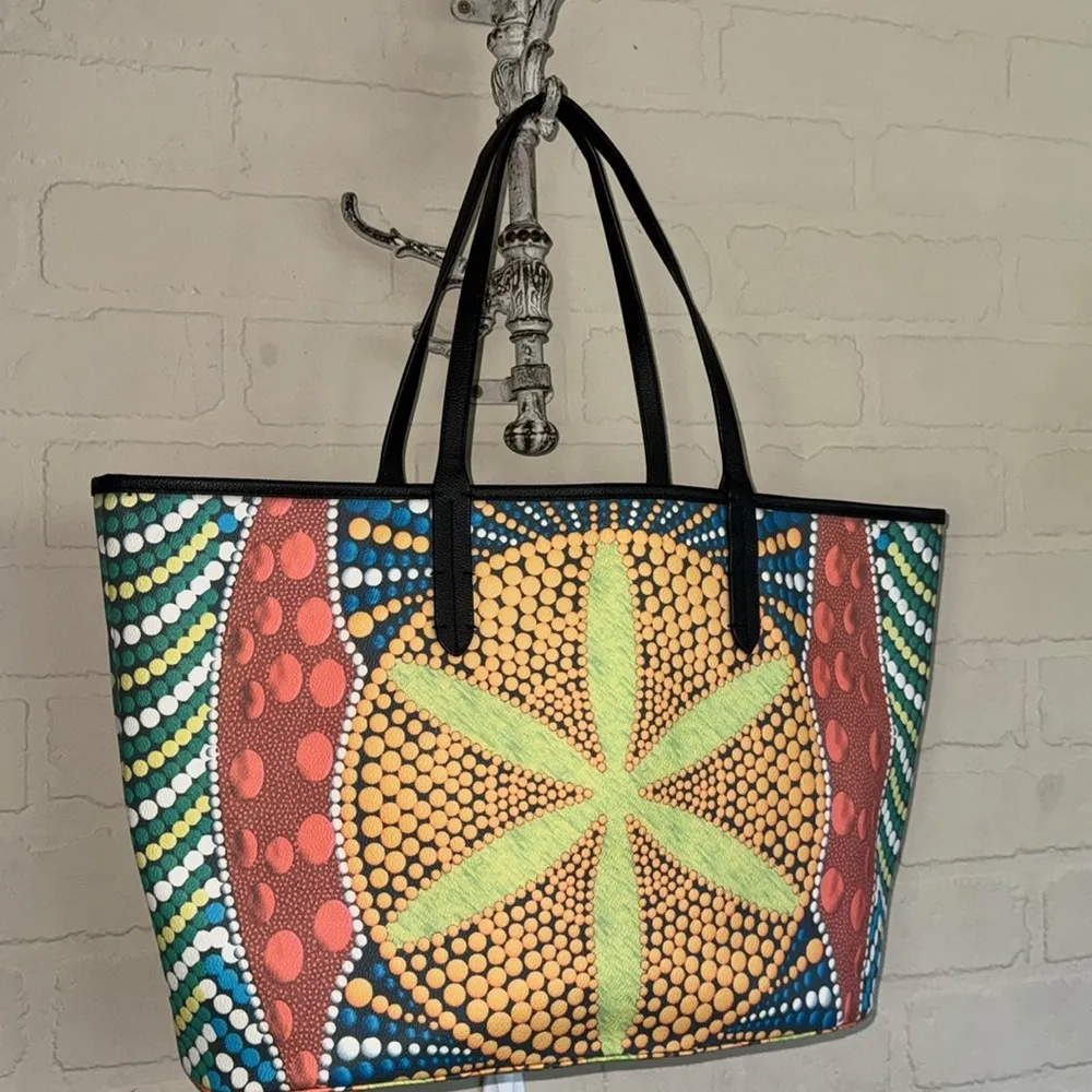 Oryany tote Casablanca Coated Canvas Multi Color Weekender Beach Bag travel Green - Image 2