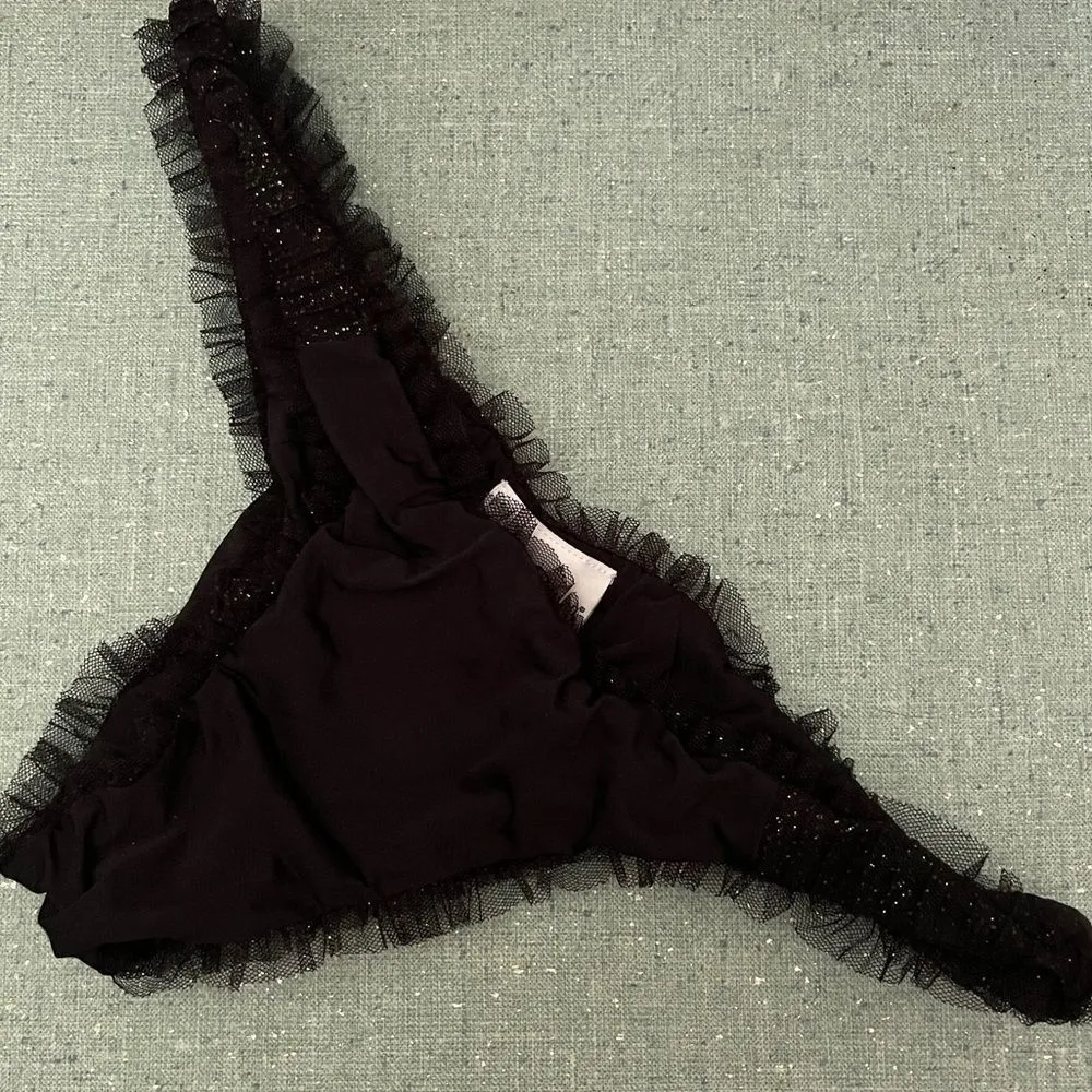 Beach Bunny Sparkly Bikini Bottom Black - Image 5