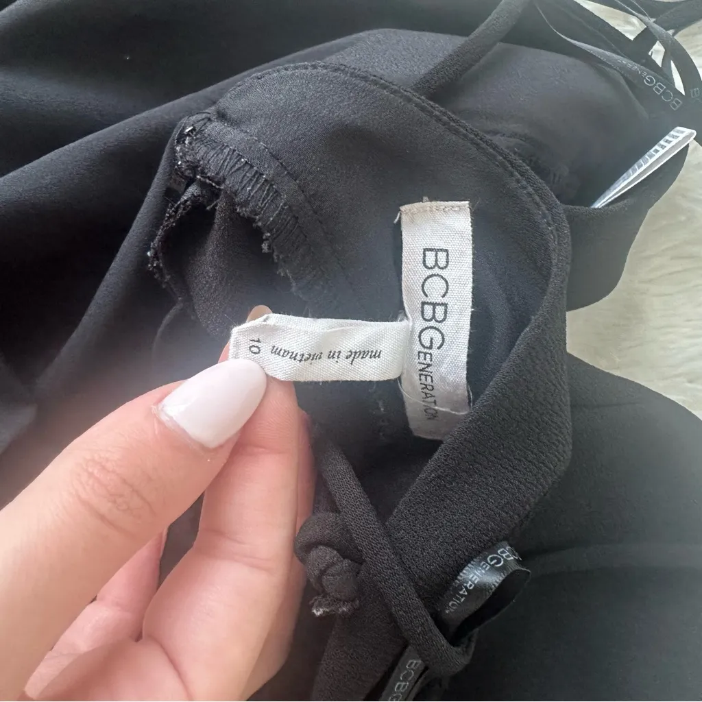 BCBG Black Women's Jumpsuit Size 10 - Image 2