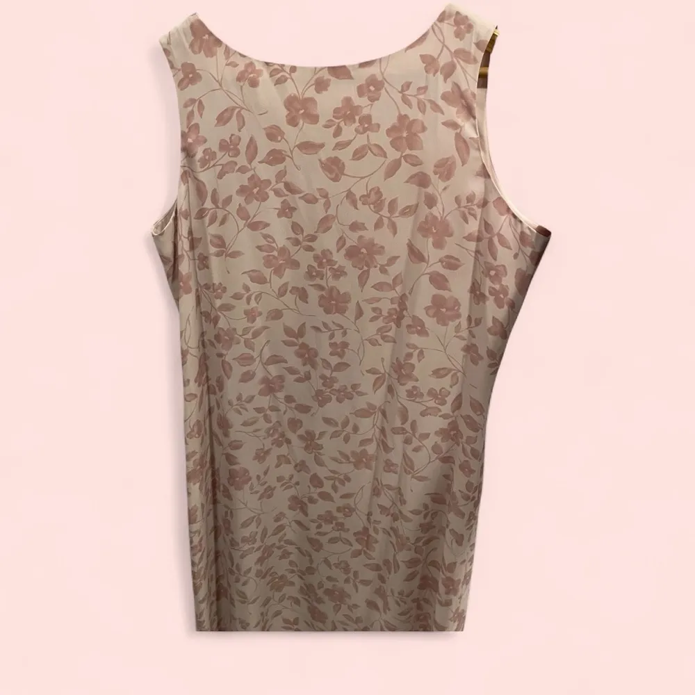 Cute classic pastel pink floral midi sleeveless dress Josephine Chaus - Image 3