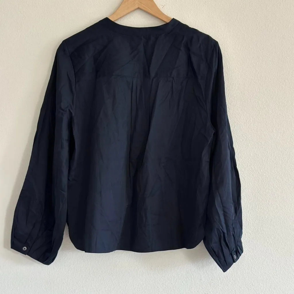 Madewell V-Neck Long-Sleeve Top in Deep Indigo, Size X-Large - Image 10