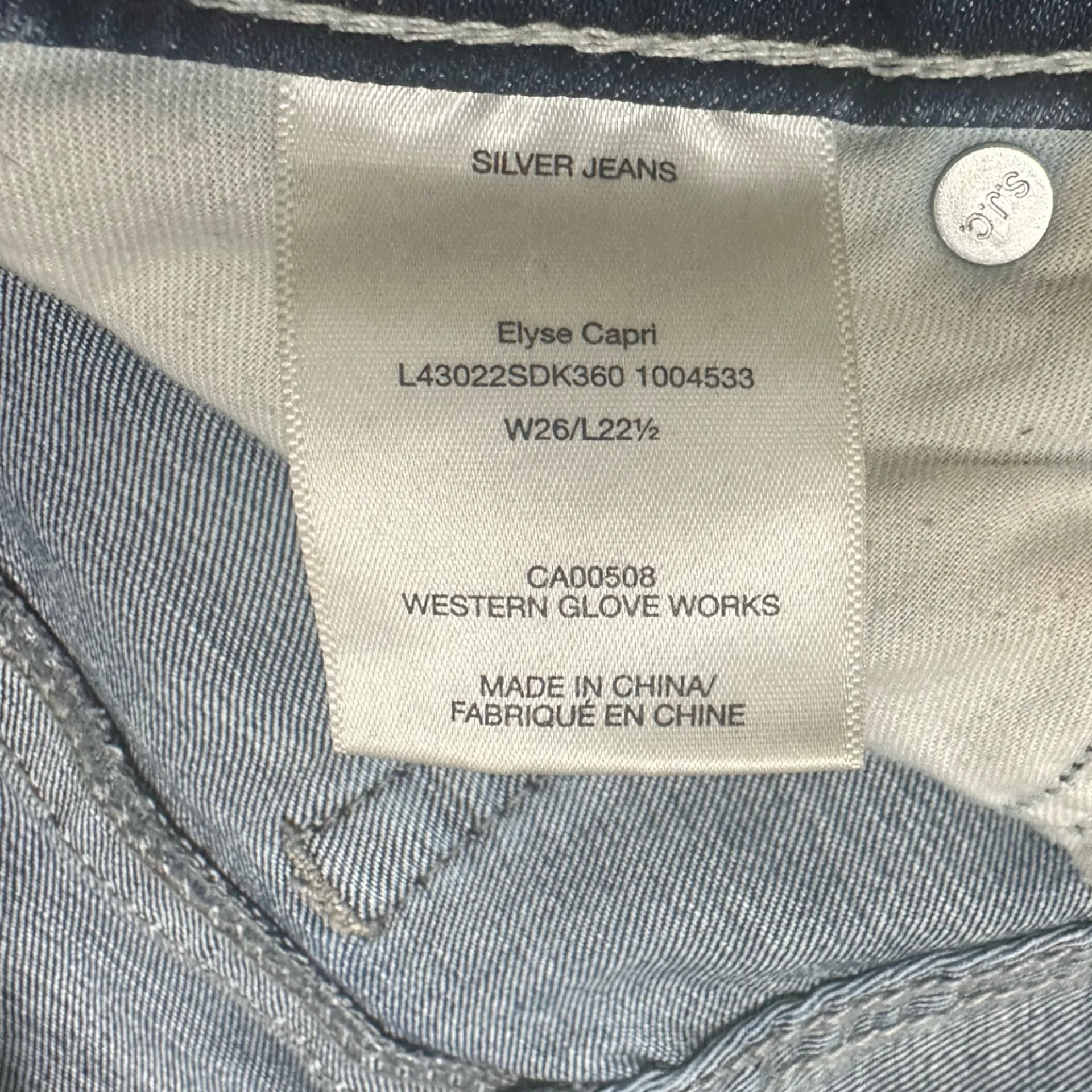 Silver Jeans  Co Elyse Capri - Image 3