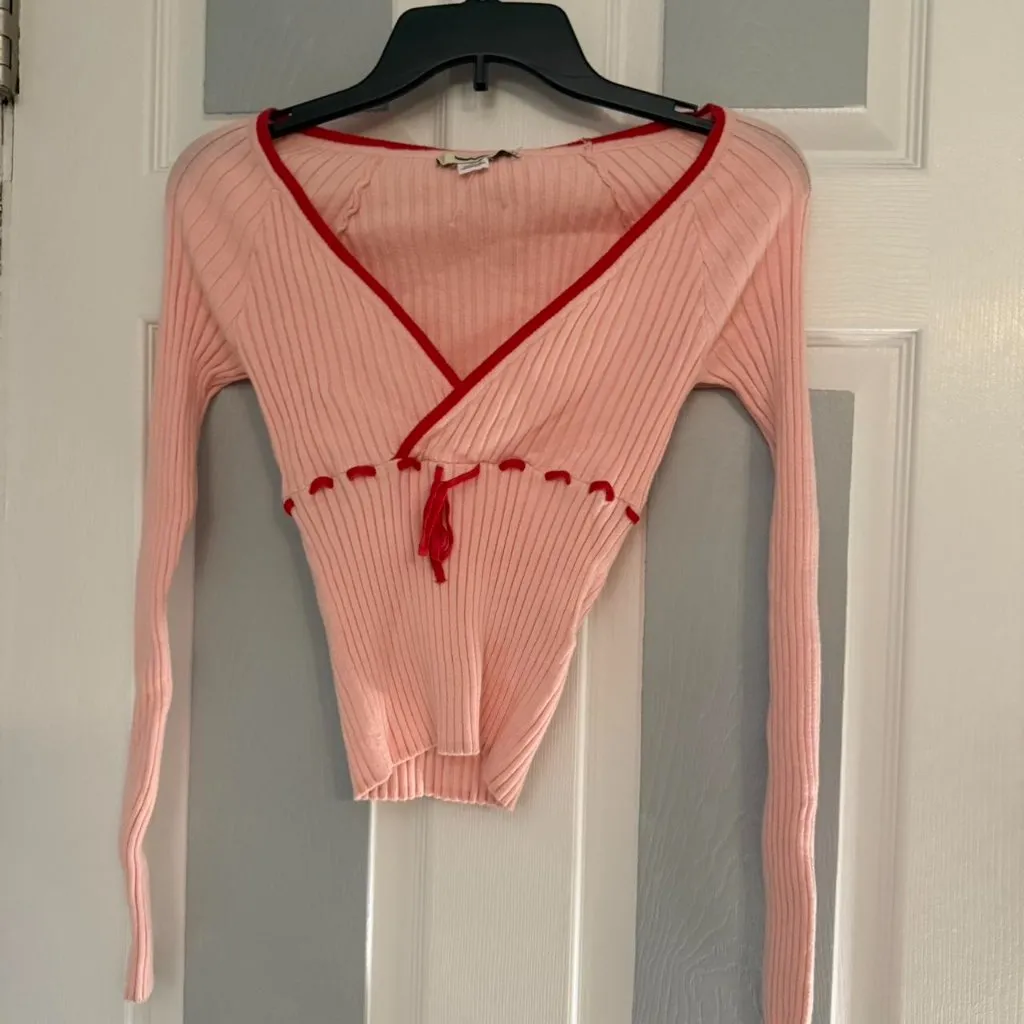 Kimchi Blue Cosette Surplice Ribbon Sweater - Image 3