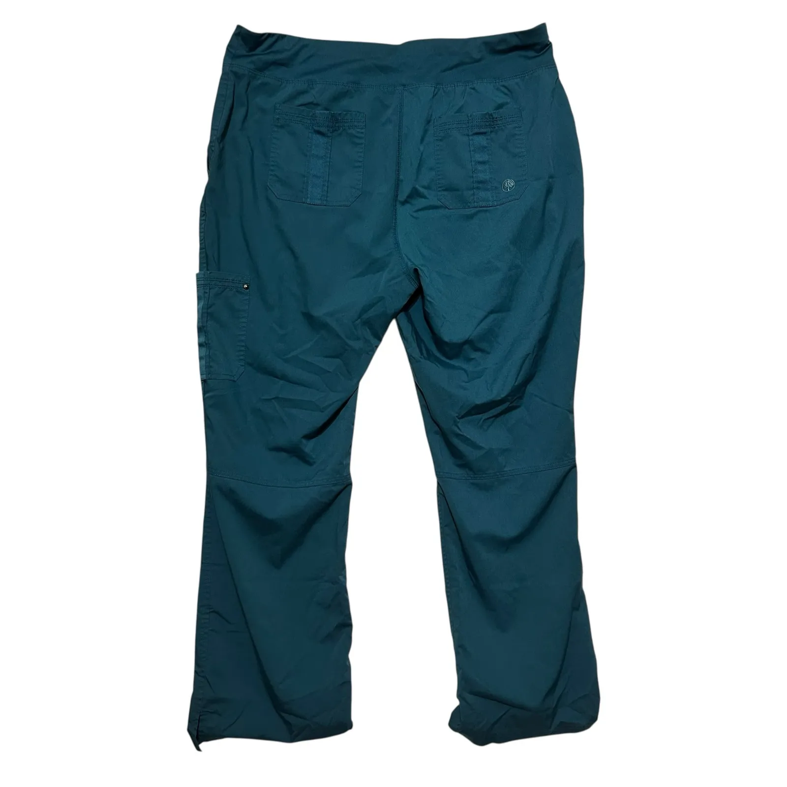 Healing Hands Women Purple Label‎ Yoga Scrub Pants M Teal Cargo Stretch Utility - Image 3