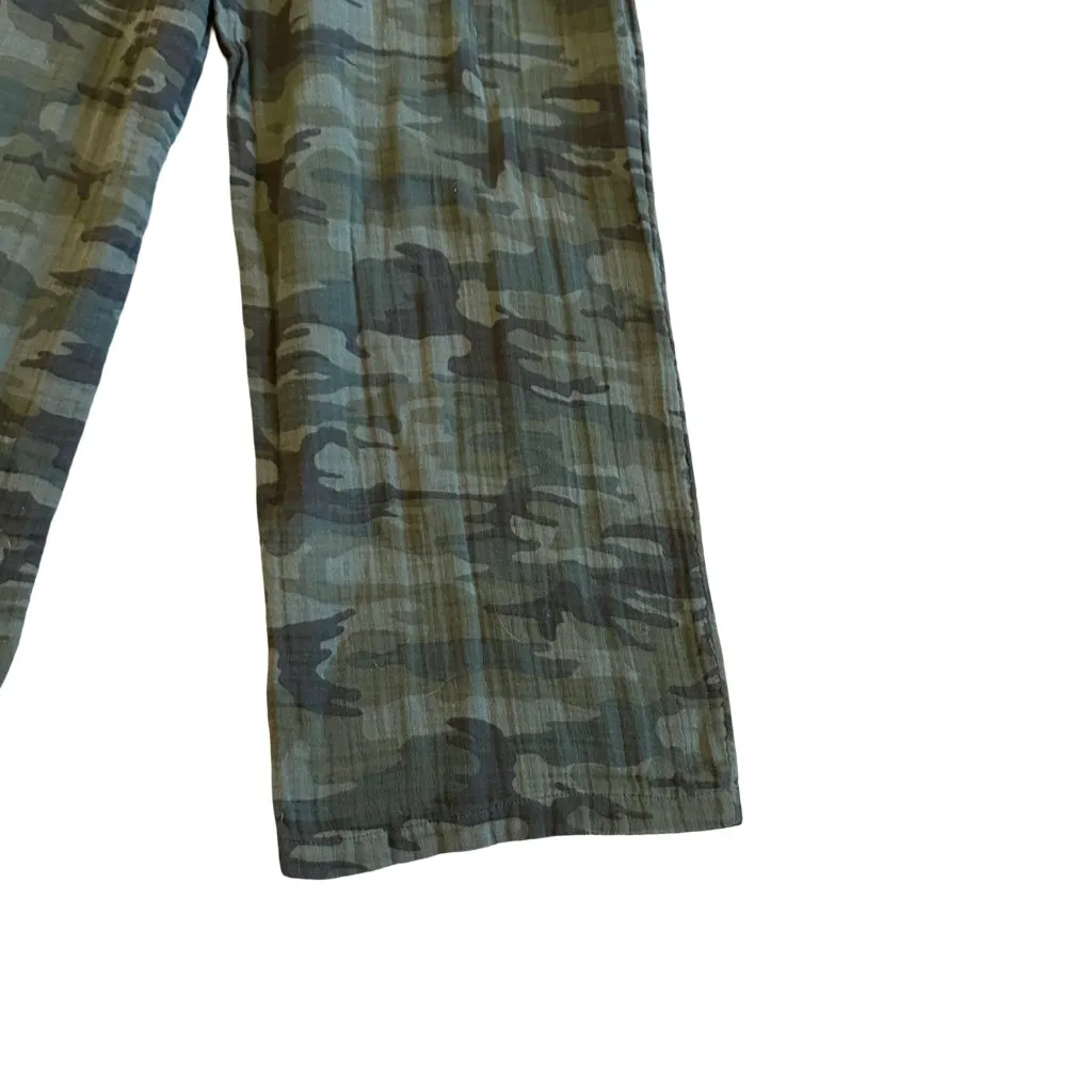 Sanctuary 100% Cotton Camo Sleeveless Jumpsuit Overalls Stretch Belt Size Medium - Image 5